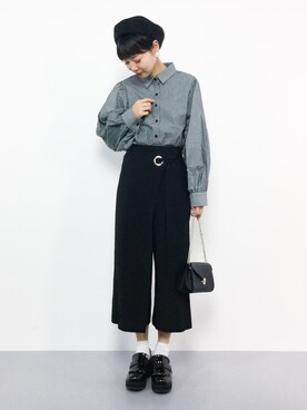 「Ameri（アメリ）のアイテム（トップス）」を使った、ambiさん（レディース・160cm）の春コーディネート