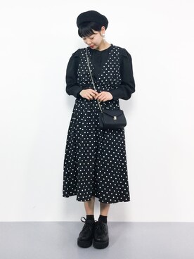「SpRay（スプレイ）のアイテム（ワンピース/ドレス）」を使った、ambiさん（レディース・160cm）の春コーディネート