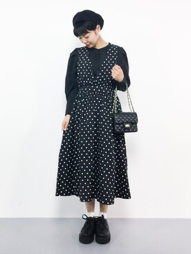 「SpRay（スプレイ）のアイテム（ワンピース/ドレス）」を使った、ambiさん（レディース・160cm）の春コーディネート