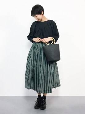 「AZUL ENCANTO（アズールエンカント）のアイテム（シャツ/ブラウス）」を使った、ambiさん（レディース・160cm）の春コーディネート