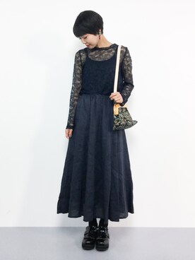 「PAR ICI（パーリッシィ）のアイテム（バッグ）」を使った、ambiさん（レディース・160cm）の春コーディネート