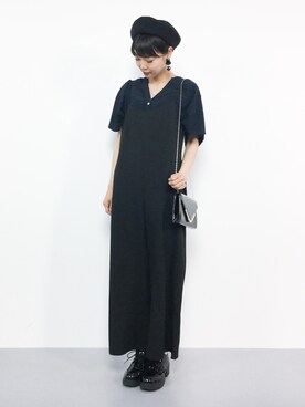 「レトロ」｜「アイテム（つなぎ/オールインワン）」を使った、ambiさん（レディース・160cm）の春コーディネート