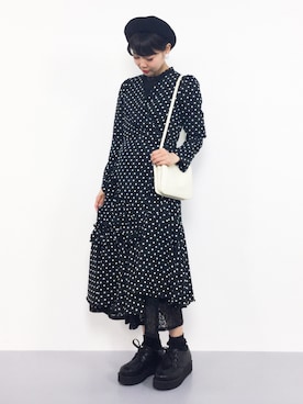 「reca（レカ）のアイテム（帽子）」を使った、ambiさん（レディース・160cm）の春コーディネート