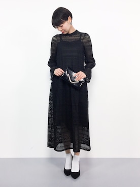 「amorous insense（アモラスインセンス）のアイテム（ドレス）」を使った、ambiさん（レディース・160cm）の春コーディネート