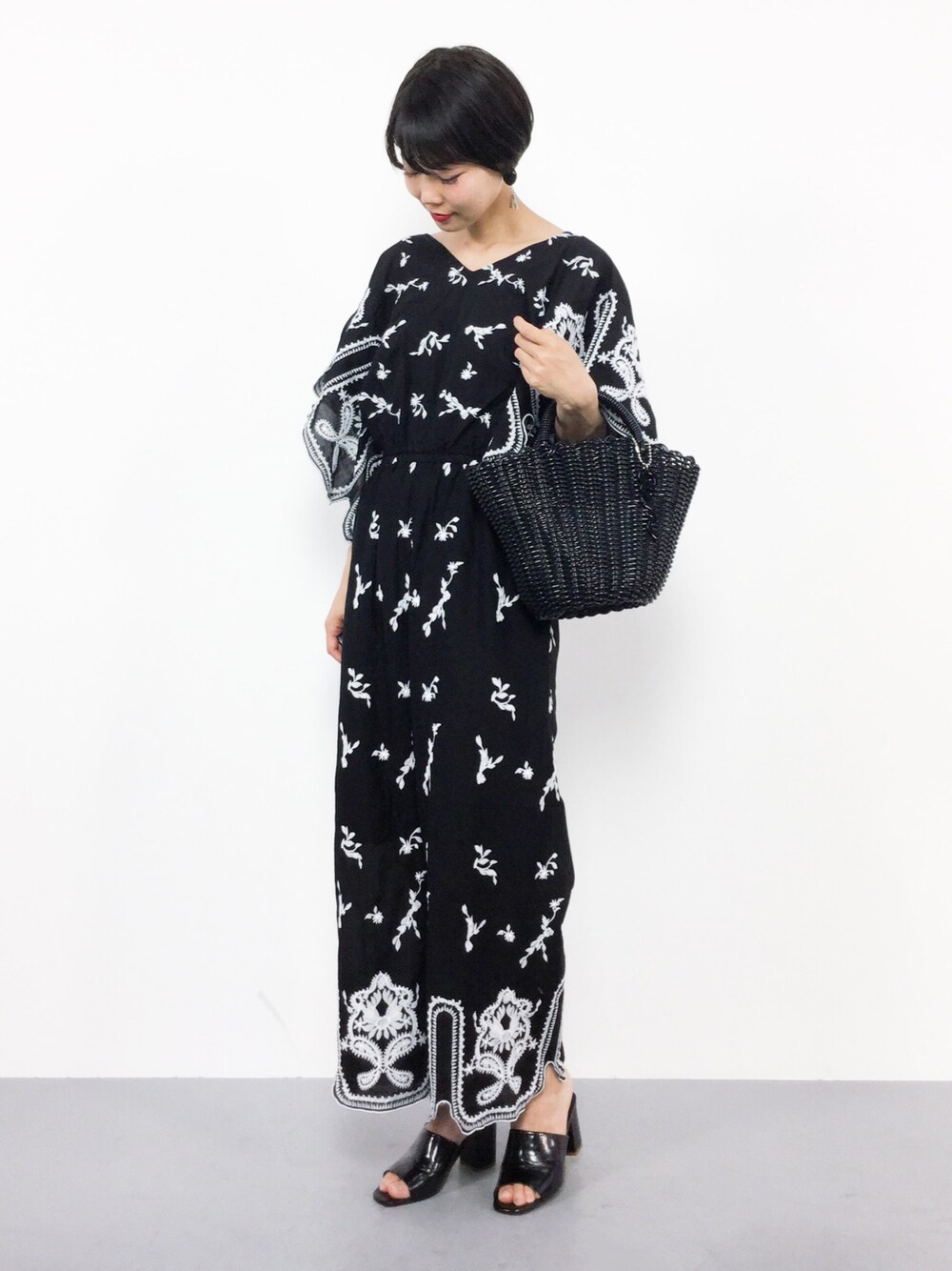 【13SS/極美品】WEIRDO 刺繍 オールインワン つなぎ XL セール】INTESA made in ITALY 小花柄オールインワン（つなぎ