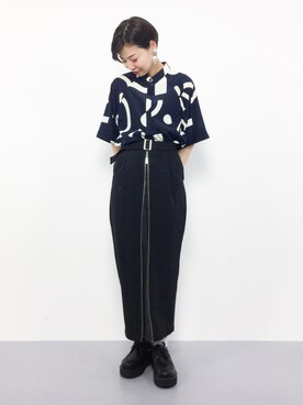 「Ameri（アメリ）のアイテム（パンツ）」を使った、ambiさん（レディース・160cm）の夏コーディネート