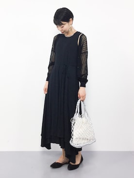「Casselini（キャセリーニ）のアイテム（かごバッグ）」を使った、ambiさん（レディース・160cm）の夏コーディネート