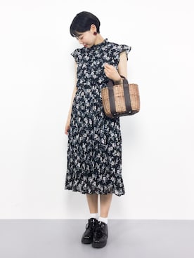 「SpRay（スプレイ）のアイテム（ワンピース/ドレス）」を使った、ambiさん（レディース・160cm）の夏コーディネート