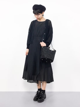 「PAGEBOY（ページボーイ）のイレヘムフリルワンピース（ワンピース）」を使った、ambiさん（レディース・160cm）の夏コーディネート