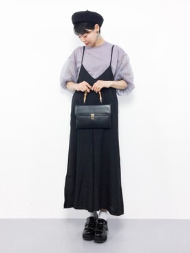 「レトロ」｜「アイテム（つなぎ/オールインワン）」を使った、ambiさん（レディース・160cm）の夏コーディネート