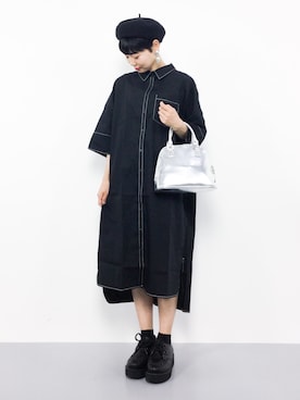 「kutir（クティール）のアイテム（ワンピース/ドレス）」を使った、ambiさん（レディース・160cm）の夏コーディネート