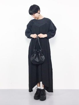 「antiqua（アンティカ）のアイテム（オールインワン・サロペット）」を使った、ambiさん（レディース・160cm）の夏コーディネート