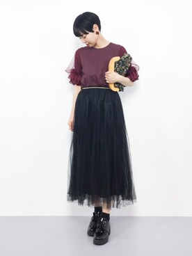 「PAR ICI（パーリッシィ）のアイテム（バッグ）」を使った、ambiさん（レディース・160cm）の夏コーディネート