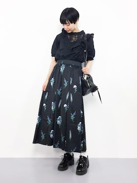 「merlot plus（メルロープリュス）のアイテム」を使った、ambiさん（レディース・160cm）の夏コーディネート