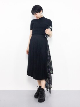 「Ameri（アメリ）のアイテム（スカート）」を使った、ambiさん（レディース・160cm）の夏コーディネート