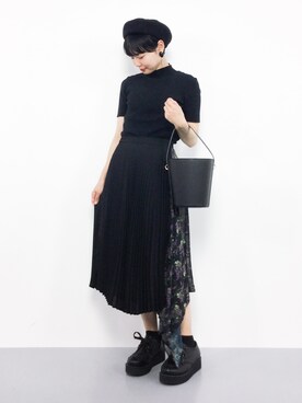 「Ameri（アメリ）のアイテム（スカート）」を使った、ambiさん（レディース・160cm）の夏コーディネート