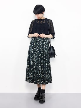 「merlot plus（メルロープリュス）のアイテム」を使った、ambiさん（レディース・160cm）の夏コーディネート