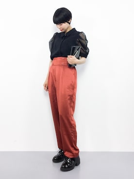 「merlot plus（メルロープリュス）のアイテム」を使った、ambiさん（レディース・160cm）の夏コーディネート