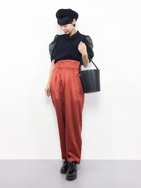 「merlot plus（メルロープリュス）のアイテム」を使った、ambiさん（レディース・160cm）の夏コーディネート