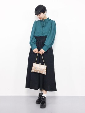 「merlot plus（メルロープリュス）のアイテム」を使った、ambiさん（レディース・160cm）の夏コーディネート