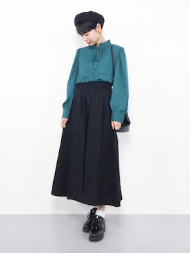 「merlot plus（メルロープリュス）のアイテム」を使った、ambiさん（レディース・160cm）の夏コーディネート