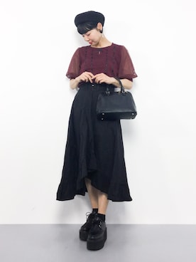 「TITTY&CO.（ティティーアンドコー）のアイテム」を使った、ambiさん（レディース・160cm）の秋コーディネート