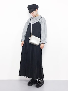 「merlot plus（メルロープリュス）のアイテム」を使った、ambiさん（レディース・160cm）の秋コーディネート