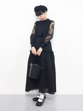 「merlot plus（メルロープリュス）のアイテム」を使った、ambiさん（レディース・160cm）の秋コーディネート