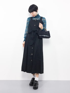 「merlot plus（メルロープリュス）のアイテム」を使った、ambiさん（レディース・160cm）の秋コーディネート