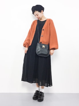 「merlot plus（メルロープリュス）のアイテム」を使った、ambiさん（レディース・160cm）の秋コーディネート