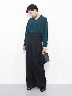 「merlot plus（メルロープリュス）のアイテム」を使った、ambiさん（レディース・160cm）の秋コーディネート