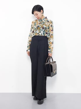 「merlot plus（メルロープリュス）のアイテム」を使った、ambiさん（レディース・160cm）の秋コーディネート