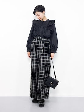 「merlot plus（メルロープリュス）のアイテム」を使った、ambiさん（レディース・160cm）の秋コーディネート