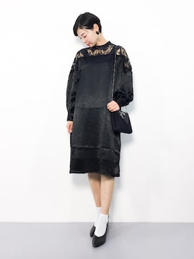 「merlot plus（メルロープリュス）のアイテム」を使った、ambiさん（レディース・160cm）の秋コーディネート