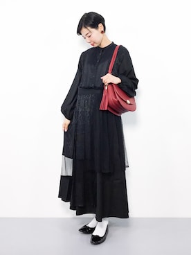 「merlot plus（メルロープリュス）のアイテム」を使った、ambiさん（レディース・160cm）の秋コーディネート