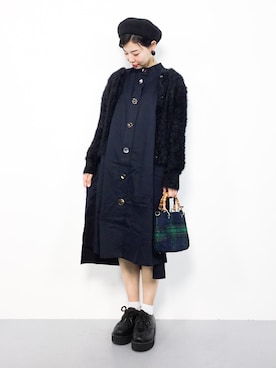 「PAGEBOY」｜「アイテム（シャツワンピース）」を使った、ambiさん（レディース・160cm）の秋コーディネート