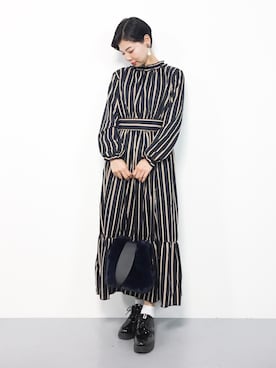 「haco!（ハコ）のアイテム（ワンピース/ドレス）」を使った、ambiさん（レディース・160cm）の秋コーディネート