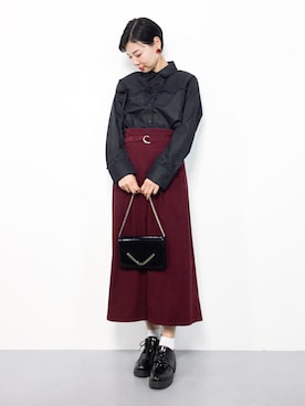 「merlot plus（メルロープリュス）のアイテム」を使った、ambiさん（レディース・160cm）の秋コーディネート