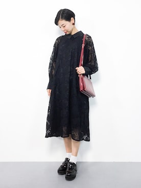 「merlot plus（メルロープリュス）のアイテム」を使った、ambiさん（レディース・160cm）の秋コーディネート