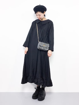 「merlot plus（メルロープリュス）のアイテム」を使った、ambiさん（レディース・160cm）の秋コーディネート