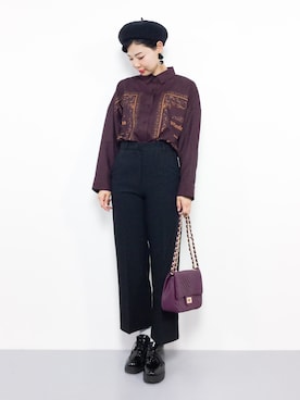 「merlot plus（メルロープリュス）のアイテム」を使った、ambiさん（レディース・160cm）の秋コーディネート