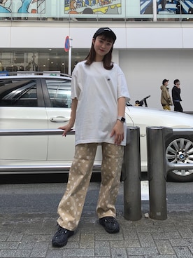 「ALAND（エーランド）のアイテム（キャップ）」を使った、Emiriさん（レディース・153cm）の春コーディネート