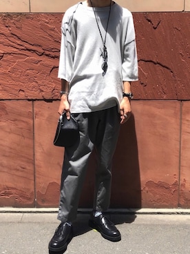 「TONSURE（トンシュアー）のアイテム」を使った、ライセルさん（メンズ・173cm）の夏コーディネート