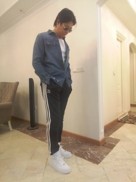 「ジャージーパンツ」｜「アイテム（腕時計）」を使った、bon-jaさん（メンズ・175cm）の春コーディネート