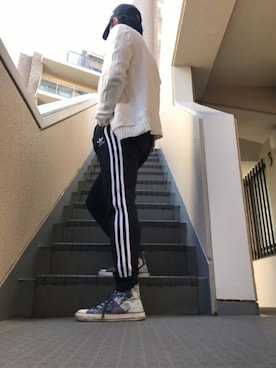「H&M（エイチ・アンド・エム）のアイテム（カーディガン/ボレロ）」を使った、bon-jaさん（メンズ・175cm）の春コーディネート