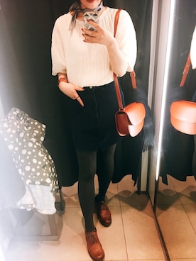 「MARGARET HOWEEL」｜「アイテム（スカート）」を使った、🥘Achernarx🦉さん（レディース・161cm）の冬コーディネート