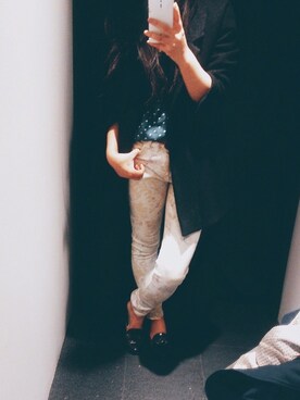 「MANGO（マンゴ）のアイテム（テーラードジャケット）」を使った、🥘Achernarx🦉さん（レディース・161cm）の春コーディネート