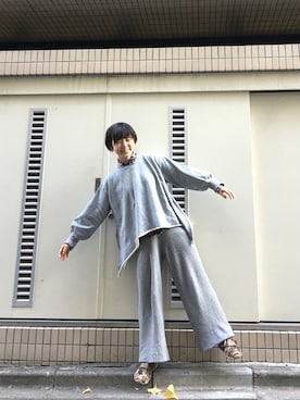 「アイテム（イヤリング）」を使った、光永さん（レディース・159cm・20代）の冬コーディネート
