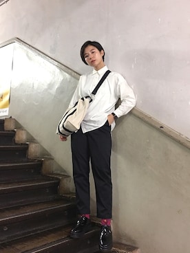「UNRELISH（アンレリッシュ）のアイテム（その他パンツ）」を使った、光永さん（レディース・159cm）の夏コーディネート