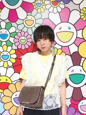「アイテム（イヤリング）」を使った、光永さん（レディース・159cm・20代）の夏コーディネート